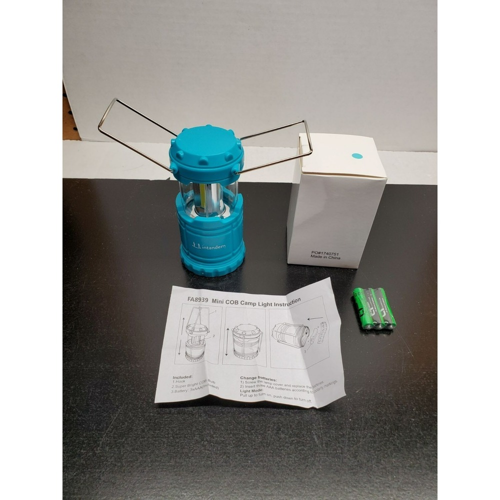 Teal Blue Mini COB Camp Light (FA8939) branded intandem - New - Flashlight‎